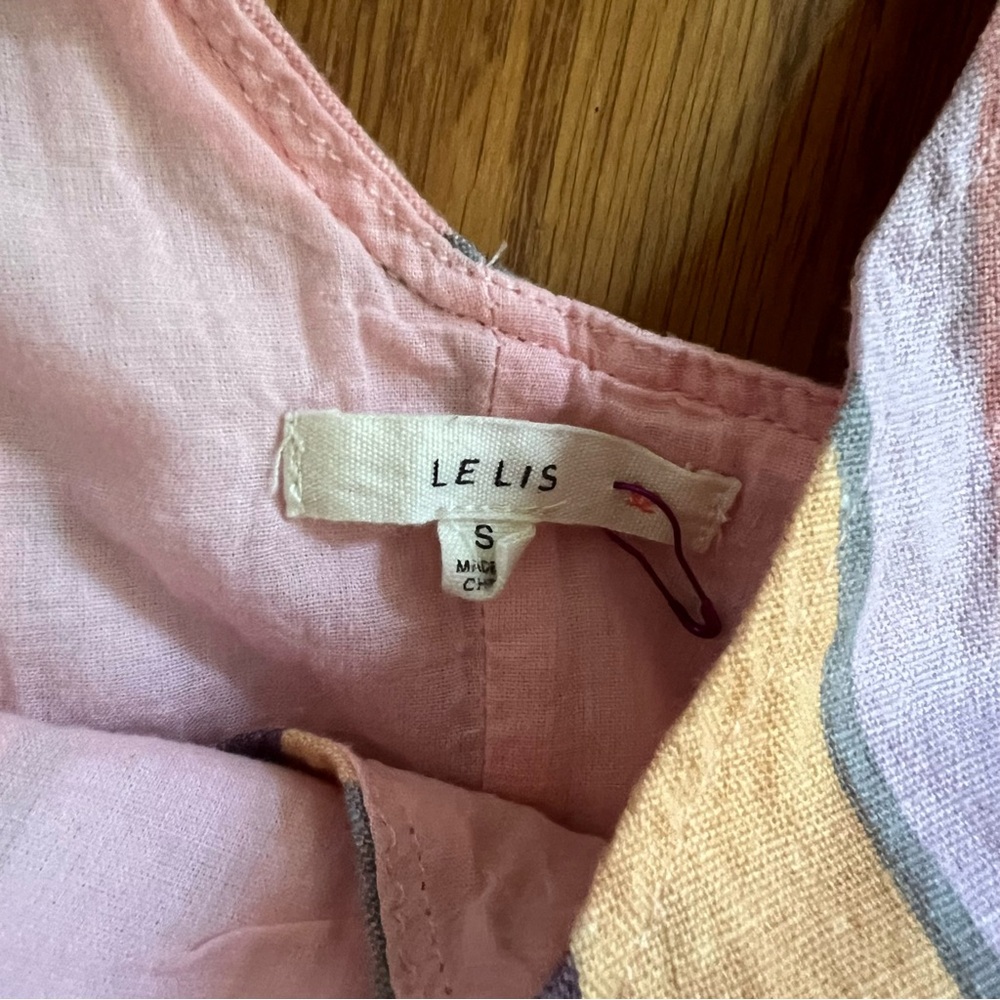 Les lis Vertical Striped Asymmetrical Women's Top crop shirt small s - Picture 7 of 9